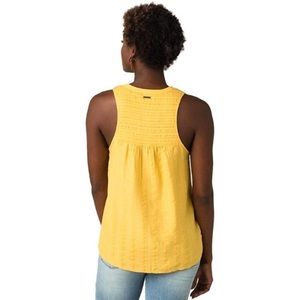 Prana Nieves Tank Top Gold V-neck racerback BoHo style tanktop medium